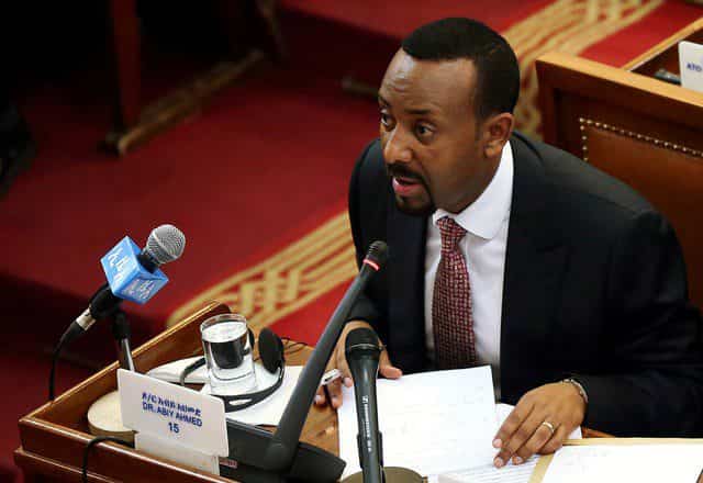 file photo: ethiopia's prime minister abiy ahmed addresses the members of parliament inside the house of peoples' representatives in addis ababa