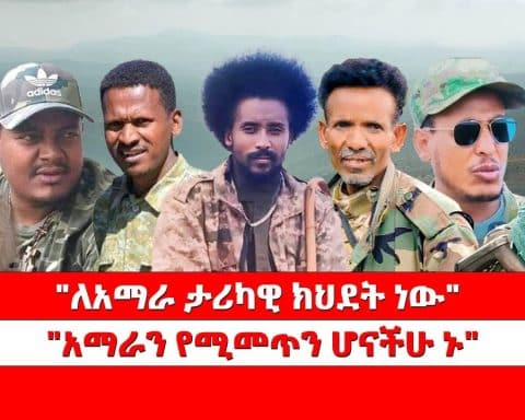 ለአማራ ታሪካዊ ክህደት ነው” “አማራን የሚመጥን ሆናችሁ ኑ – ዶ/ር አክሎግ ቢራራ